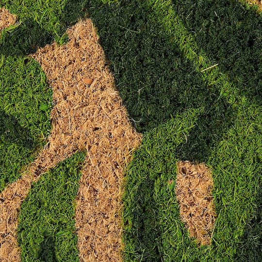 DII® J&M Palm Leaves Vinyl Back Coir Doormat